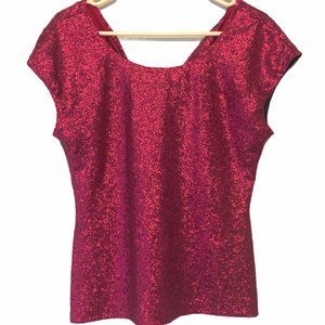 Sara Campbell Pink Sequined Top Size M